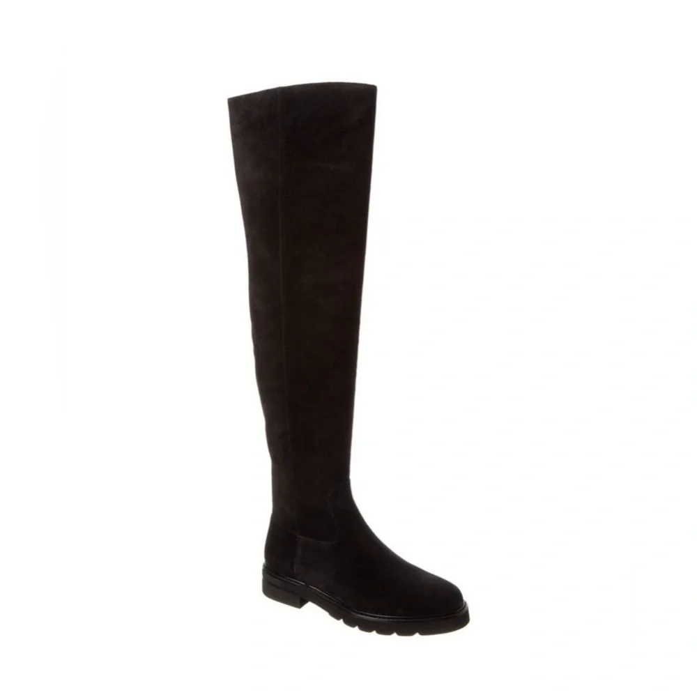 Stuart Weitzman Chicago Lug Suede Over-The-Knee Boot